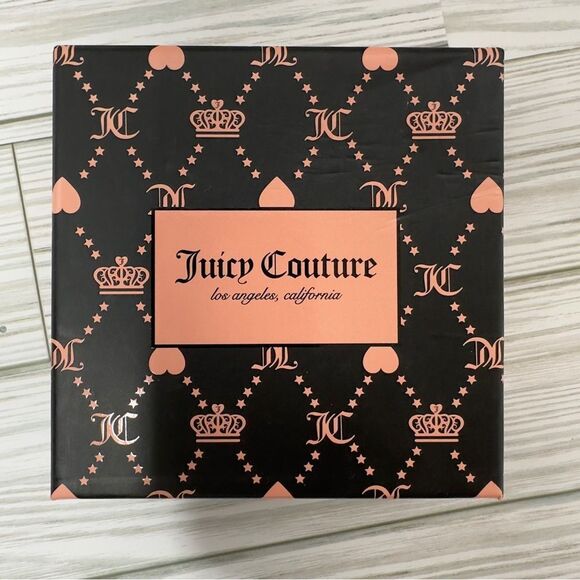 JUICY COUTURE BEE & STAR DOUBLE CHAIN GOLD TONE EARINGS & NECKLACE SET NWT - Picture 4 of 4